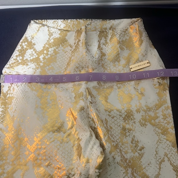 Minibeast leggings, size S, white and gold snake print. - Picture 3 of 7